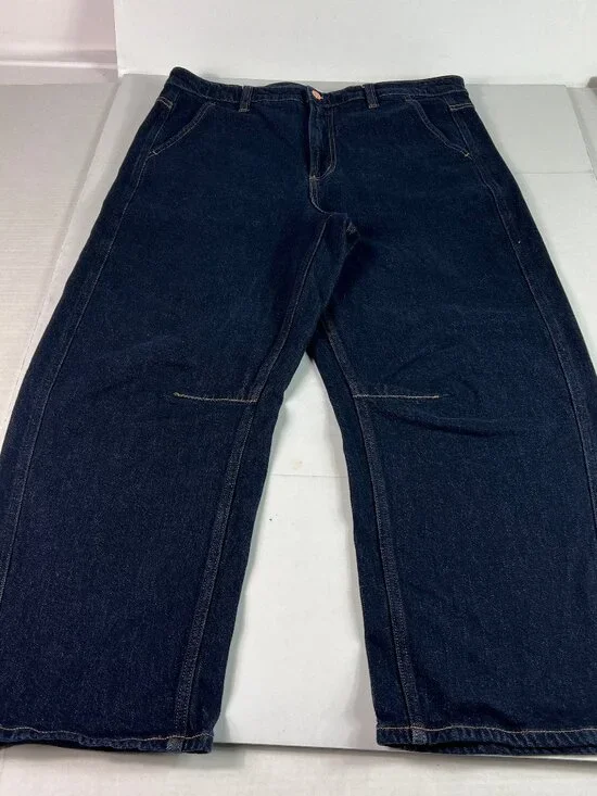 Pistola Jeans Women's 37x25* Beau Seamed Horseshoe Crop Dark Blue Denim Tag 33 - Picture 1 of 16